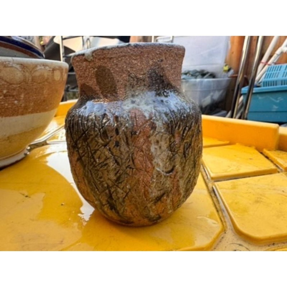 Stoneware Pot/Vase Studio Art Pottery Textured Table Top Home Decor Collectible - Picture 9 of 11